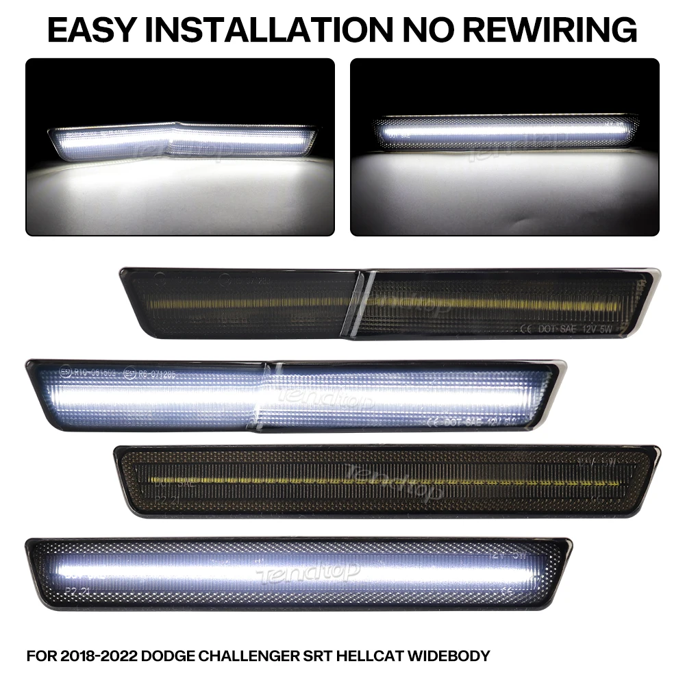 

4 шт., Автомобильные Боковые фонари для переднего и заднего бампера