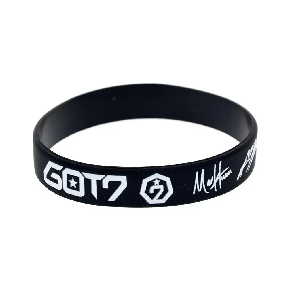 GOT7 Member Signature Silicone Wristband - Stylish 1/2 Inch Wide Bracelet