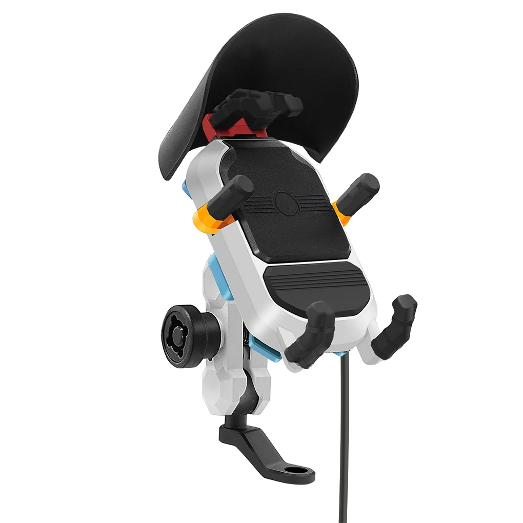 

Motorcycle Phone Stand With Wireless Recharger – Efficient Charging Anywhere Strong Compatibility M10 screw model