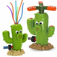 Water Spray Toy  Cactus Sprinkler Outdoor Backyard Garden Water Toys Summer Yard Cartoon Splash Sprinkler Baby Bath Toy for Kids 1