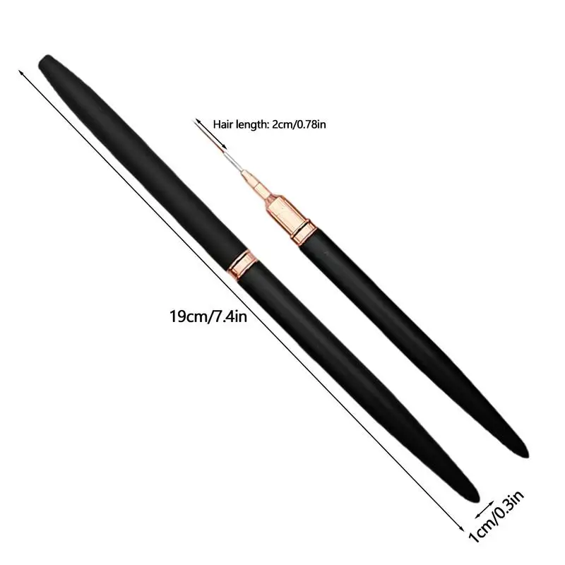 Nail Liner Brush Rose Golden Drawing Lines Stripe Painting Flower Pen Nail Art Manicure Details Liner black wire drawing pen