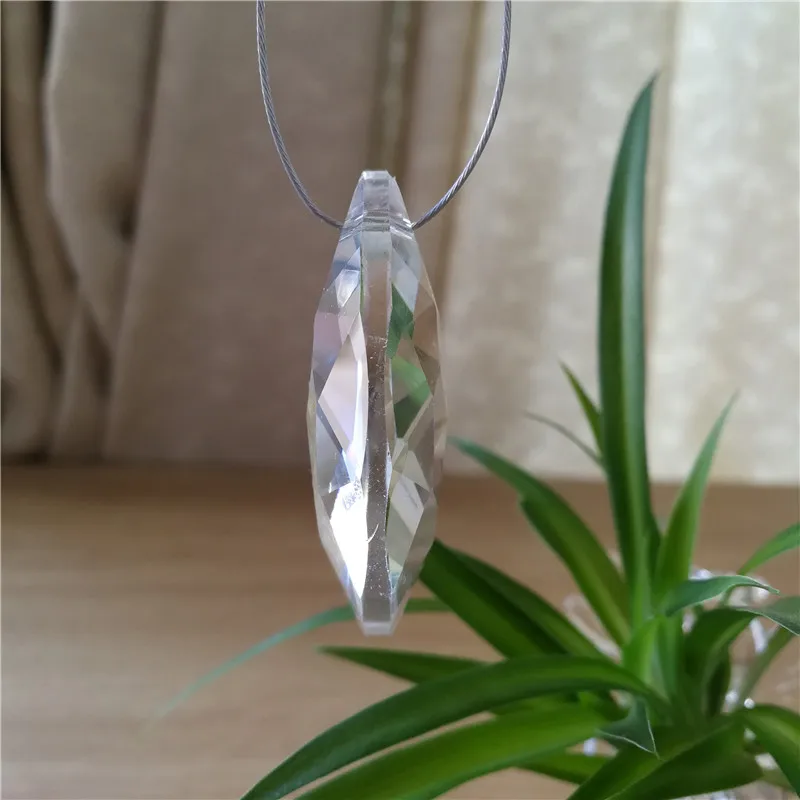 Crystal sun catcher 1pc clear crystal horse eyes hanging pendants glass refraction prism for curtain wedding decoration