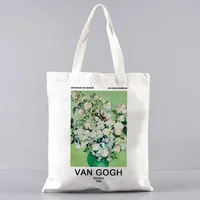 Vincent Van Gogh Capacious Tote Bag Casual Portable Shoulder Bag Lightweight Shopping Bag Big Reusable Canvas Bag Gift for Girls 4