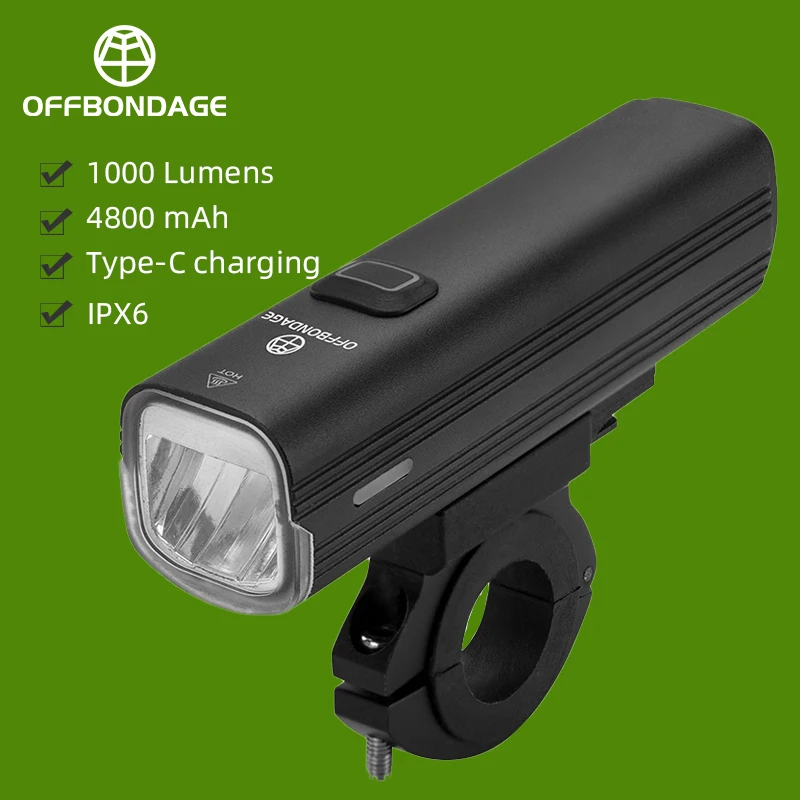 ROCKBROS Bike Lights - 1000 Lumens, 4500mAh IPX6 Aluminum Bicycle Front Light With - View #9