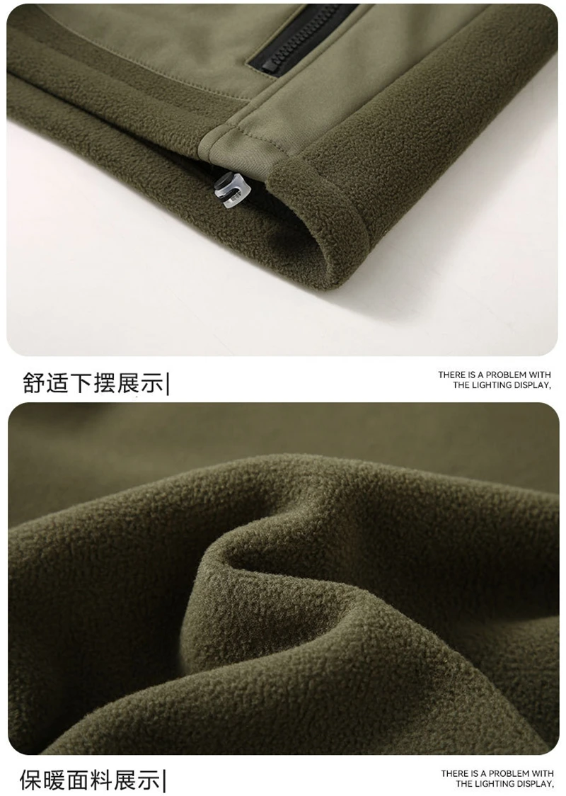 Men autumn winter warm fleece jacket new style extra size hooded fleece and thick zipper sweatshirt oversized 13xl 190kg