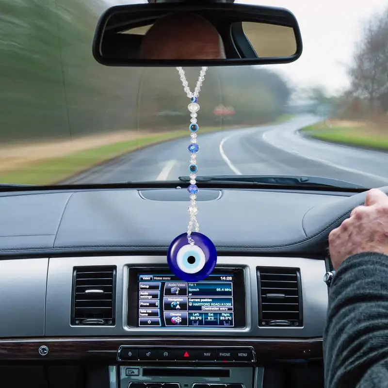 Evil Eye Car Charm Evil Blue Eye Accessory Rear View Mirror Charm Shining Rear View Mirror Charm Evil Eye Car Charm Window