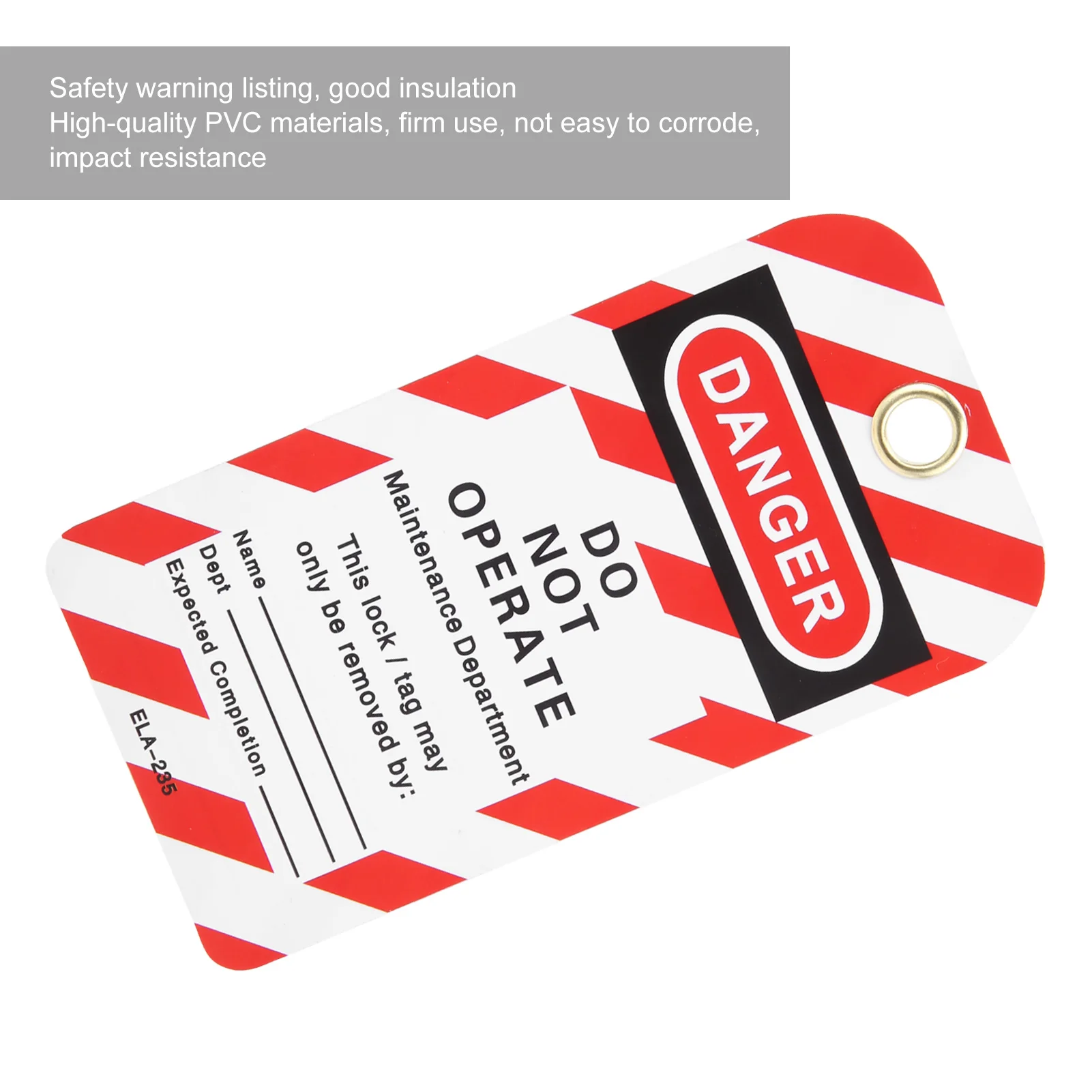 Warning Stickers Warning Decal 10PCS Lockout Tag Danger Do Not Operate Safety Warning Front / Back Label PVC for industrial chemical electric power petroleum
