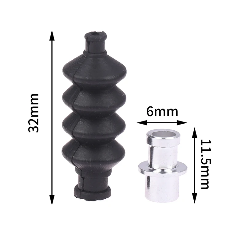 RC Tekne Servo İtme Çubuğu Contası, Radyo Kutusu Dümen Parçaları için Kauçuk Körüklu Alüminyum Bağlantı Parçaları - Tekne Servo Sızdırmazlık Sistemi