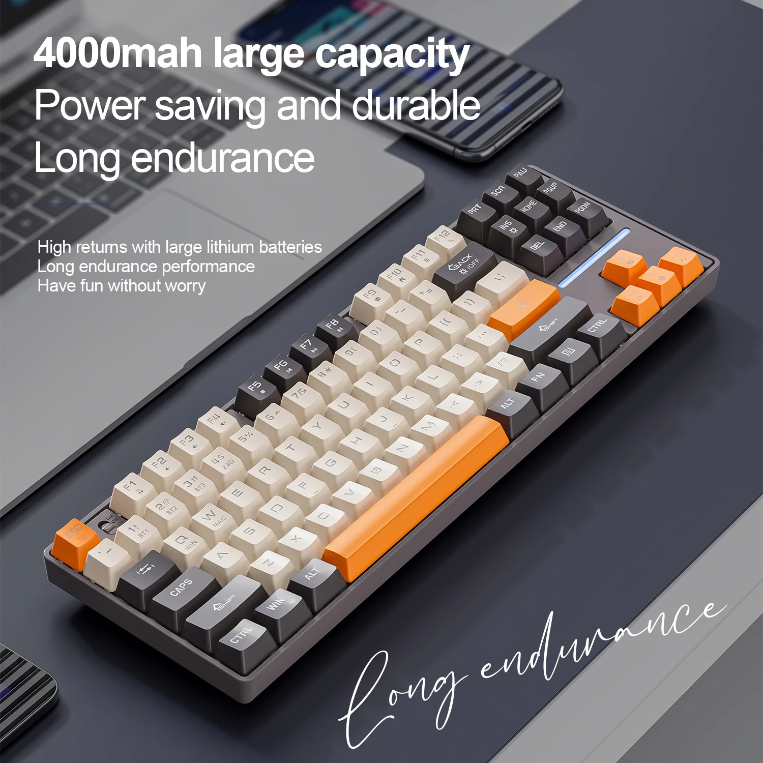 SMAILWOLF MK87 Bluetooth 무선 기계식 키보드 게임용 노트북 맞춤형 전체 키 핫 플러그
