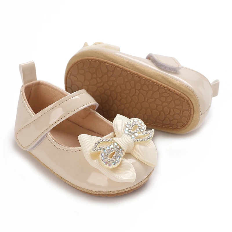 VALEN SINA New 0-18M Newborn Baby Girl Cute PU Leather Multi color Rubber Soft Sole Princess Shoes Bow Step 1 Walking Shoes for 6
