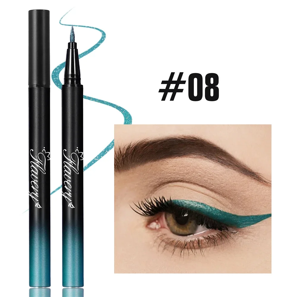 Flüssiger Eyeliner In Rauchigem Schwarz-violett Mit Glitzer Effekt_voghion.com
