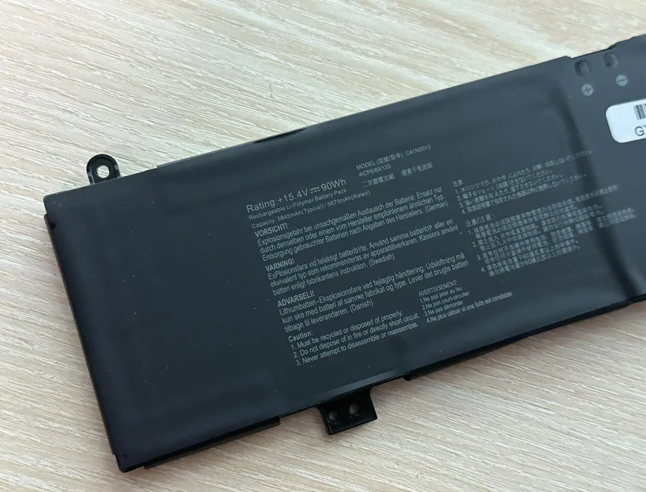 Bateria para Asus Rog Zephyrus M16 C41n2013 Gu603he Gu603hr Gu603hm G513q 90wh 15.4v 5845mah - Imagem 4