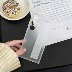Luxury Solid Color Matte Silicone Phone Case with Wrist Strap - Shockproof Protective Cover - Galaxy S23 Ultra (Translucent)