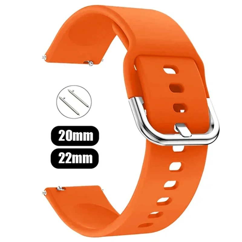 Enhanced Silicone Band for Smartwatches - 20mm/22mm Sport Bracelet Strap