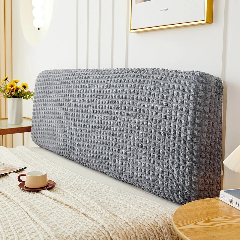 Simple Bedside Cover Elastic All-inclusive Protection Headboard Case Dust-Proof Nordic Bedroom Bed Cushion Cover Home Decoration