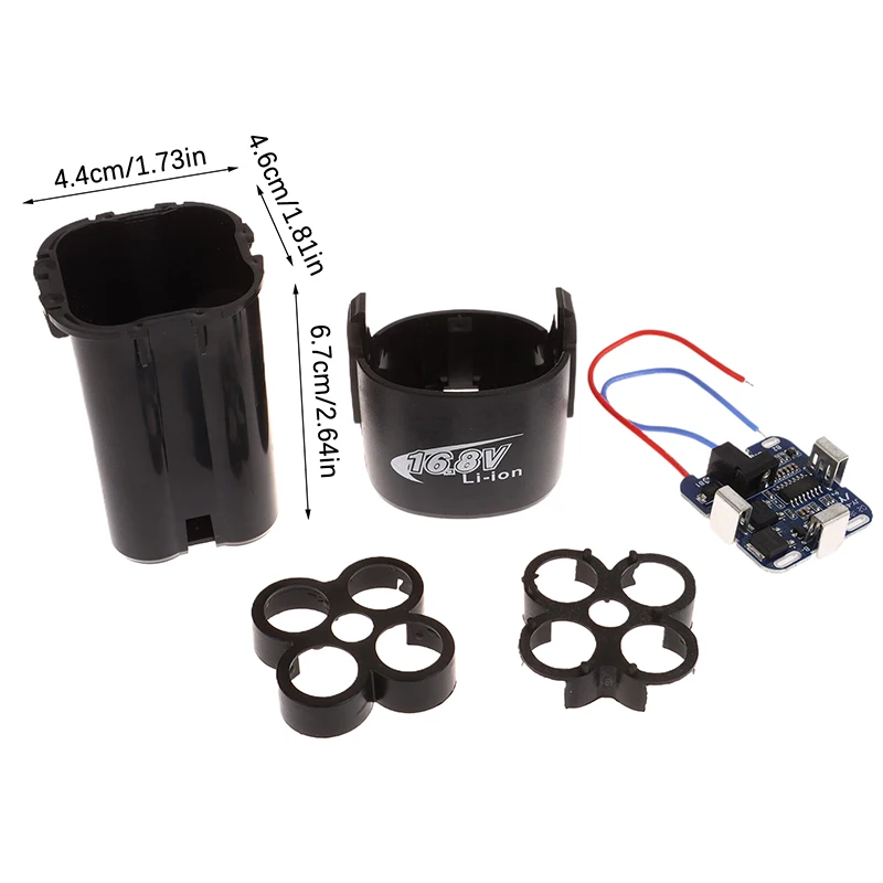 4S BMS 18650 리튬 배터리 보관함 16.8V BMS PCBA 홀더가 있는 전동 공구용 니켈 용량 라벨(배터리 없음)