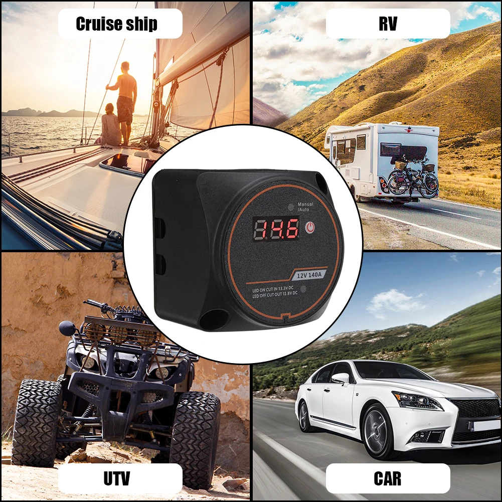 12V Battery Isolation Controller with Digital Display Intelligent ...