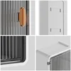 Waterproof Tissue Box Removable Partition Makeup Tools Storage Box No-punch Wall-mounted Box for Bathroom Bedroom Kitchen 6