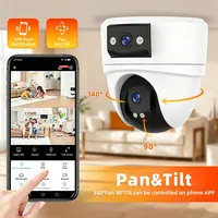 Caméra PTZ WiFi 4K ANSVICAM, caméra de sécurité extérieure HD à double objectif, suivi automatique, surveillance sans fil, moniteur pour bébé, O-Kam 3