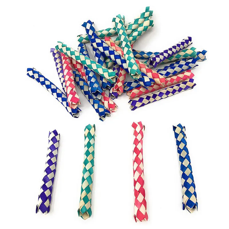 6-12-24 Pieces Funny Finger Traps Creative Magic Tricks Jokes Natural Chinese Bamboo Finger Traps Fingertip Toys For Children
