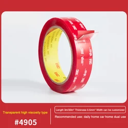 Clear High - Viscosity Waterproof Double - Sided Tape - 60mm (3M 4905)