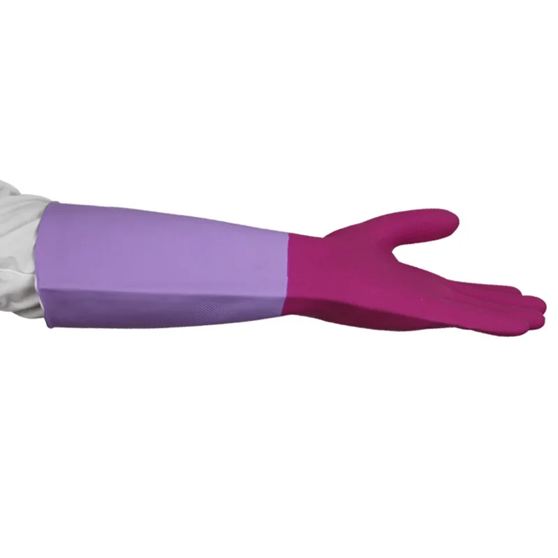 Waterproof Dishwashing Kitchen Clean Tools Durable Household Scrubber High Elasticity Dish Washing Rubber Latex Gloves