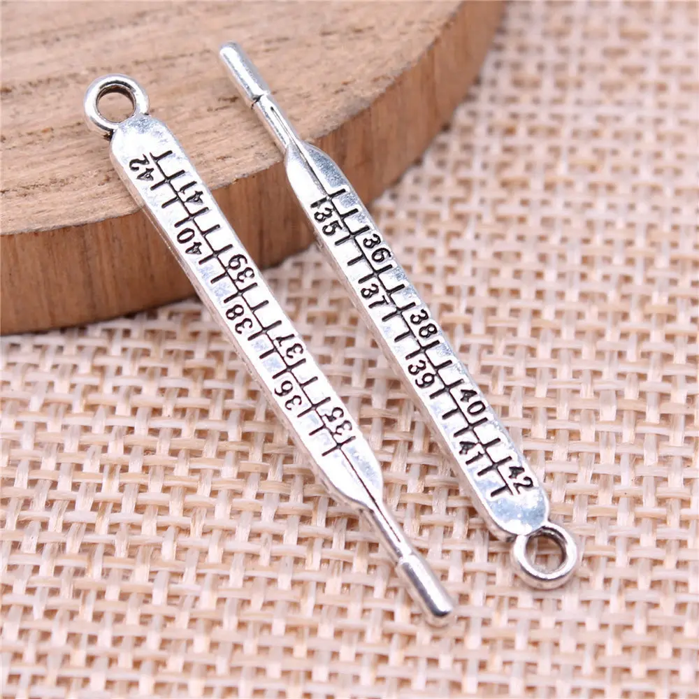 

Accessories Thermometer Charms Jewelry Making Supplies 36x4mm 10pcs