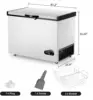 10 Cu Ft Deep Freezer - Large Chest Freezer with Removable Basket and Adjustable Thermostat - Freestanding Top Open Door Compact 4