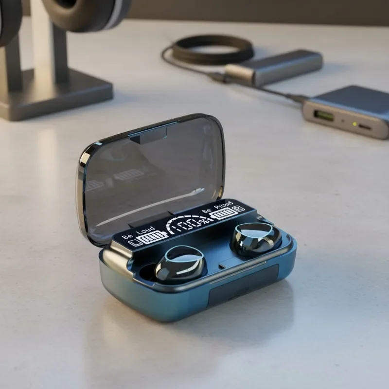 Wireless Bluetooth Headphones with LED Display and Touch Control