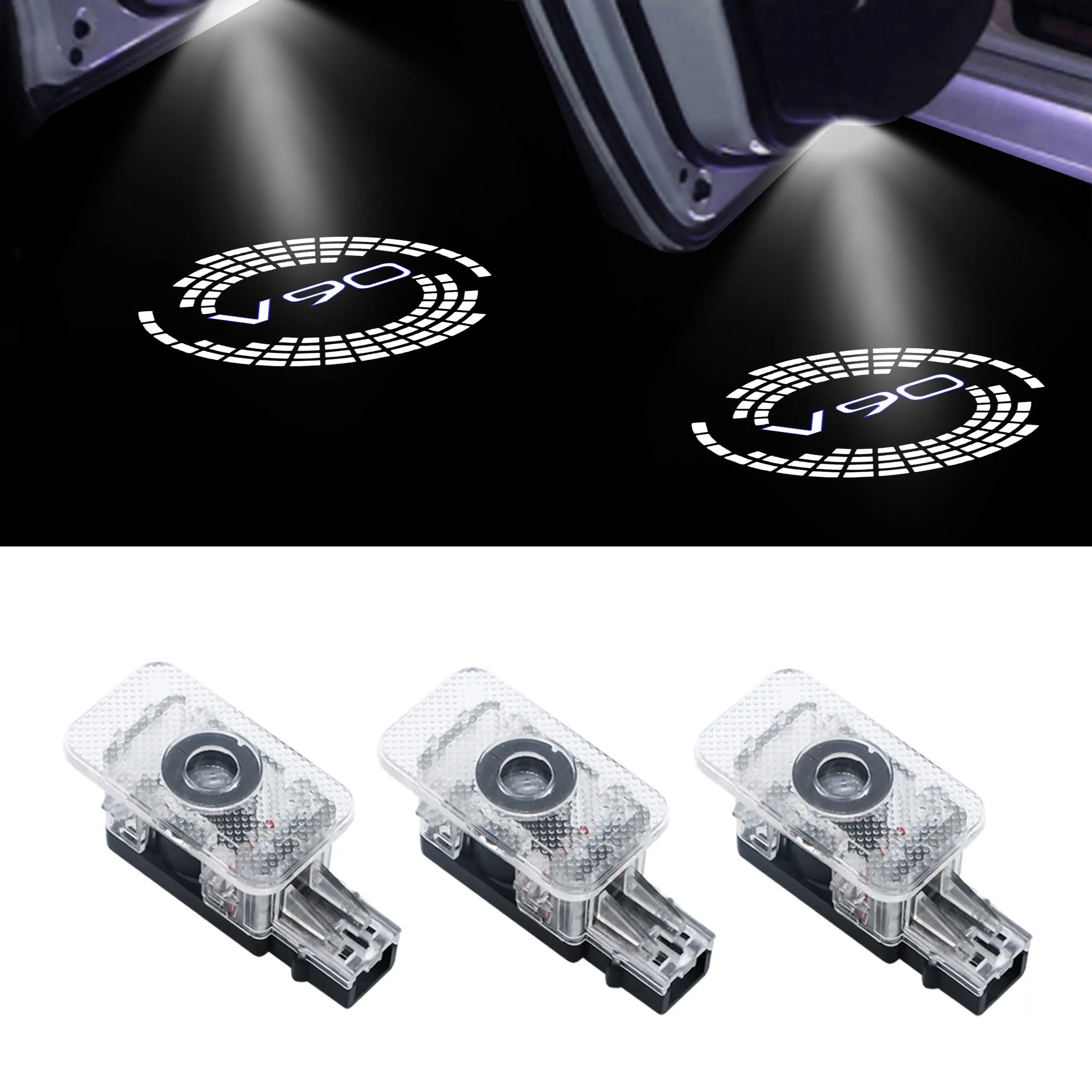 2Pcs Car Door Welcome Light Logo For 