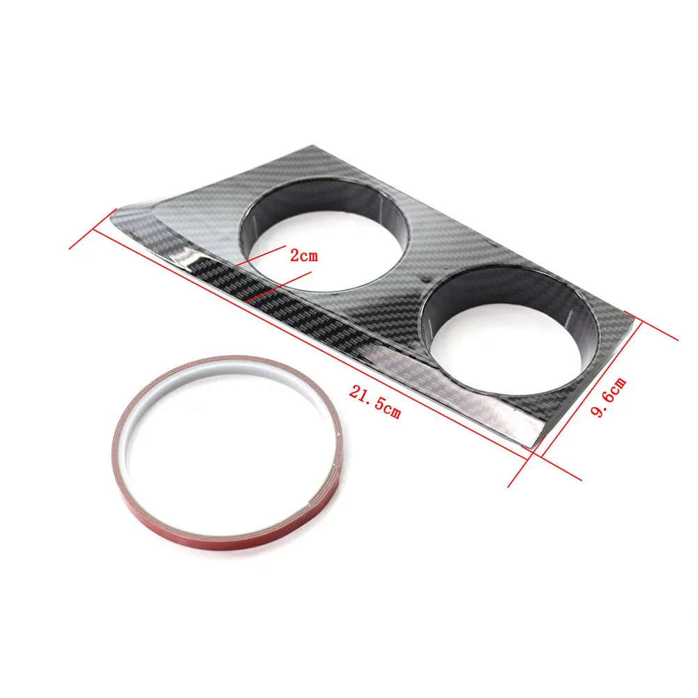 Center Console Cup Holder Carbon Fiber Center Console Cup Holder Panel Trim Cover for BMW E81 E82 E87 E88 1 Series 2004-2011 LHD