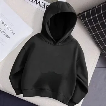 Boys and Girls Hooded Pullovers, Children's Autumn and Winter Casual and Fashionable Polar Sweatshirts and Hats