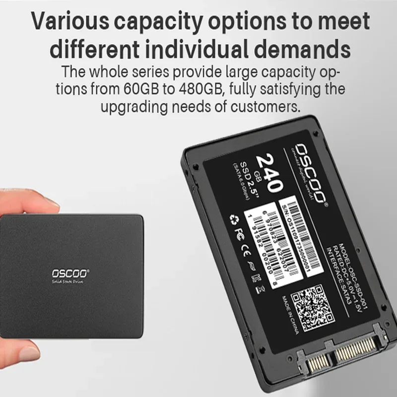 OSCOO SSD SATA3 Wholesale Price Hard Disk 120GB/240GB Solid State Drive for Internal Desktop Laptop