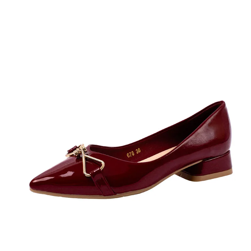 

2022 Spring Summer Shoes Women Flats Fashion Office Lady Shoes Flat Party Woman Boat Shoes Pointed toe Black Red Plus Size 41 42