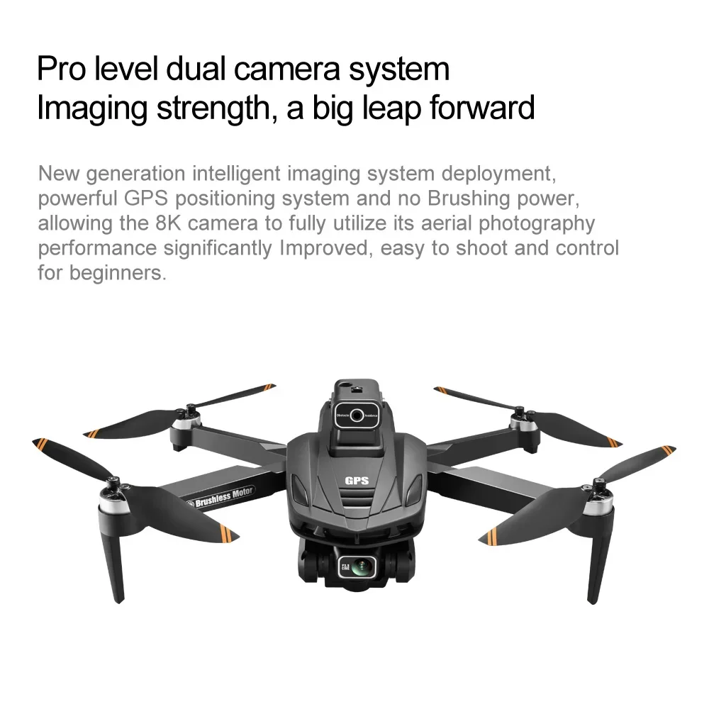 V168 Drone - 8K HD GPS Dual Camera Drone RC 3000m Intelligent