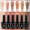 NAILCO 6pcs Ice Transparent Jelly Nail Gel Polish Set Nude Pink Crystal Color Semi Permanent Hybrid Varnish Soak Off Nails 4