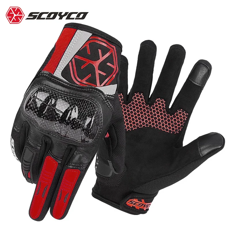 

Высококачественные мотоциклетные перчатки SCOYCO для мужчин и женщин, перчатки для мотокросса, езды на мотоцикле, локомотивы, мотоциклетные перчатки из углеродного волокна для сенсорных экранов
