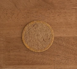 Vintage Eco - Friendly Natural Loofah Teapot Mat and Kitchen Coaster (8CM)