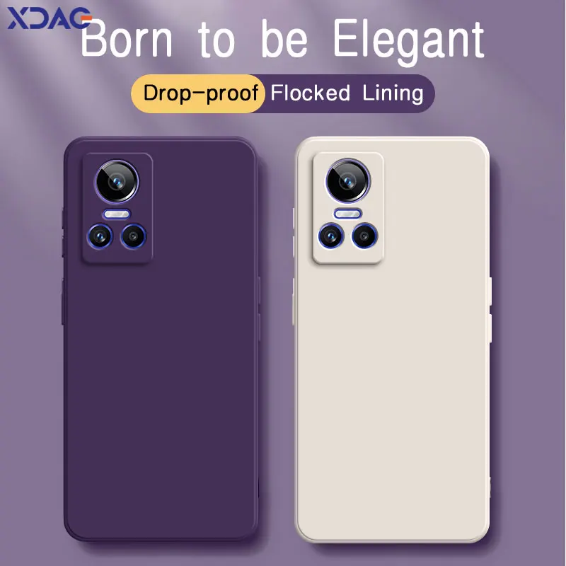 Enhanced Liquid Silicone Phone Case with Lens Protector - Soft Flocking Design for 5G Models, 80W-150W Charging Compatible