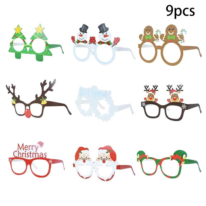 Juego de 1/2/5 vasos de papel para Navidad, marco para árbol de Navidad, Papá Noel, alce, accesorio para fotos de Navidad, regalo de Navidad 2025, decoración navideña