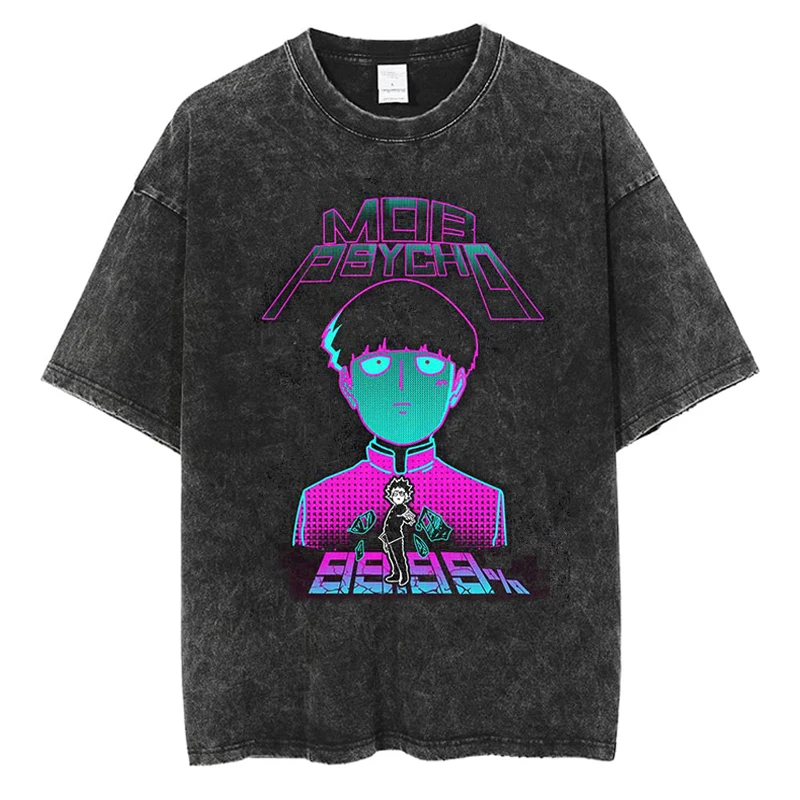 

Retro Hip-hop Oversized Oversized T-shirt Men Streetwear Tees Cotton Harajuku T Shirt Japanese Anime Angry Boy Printed Tshirt