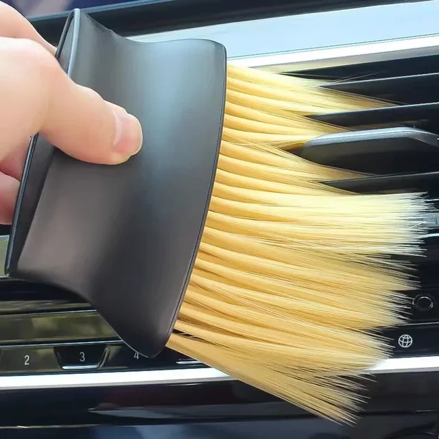 1 brosse de dépoussiérage sortie de climatiseur lavage de voiture artefact de poussière brosse de dépoussiérage outil de nettoyage brosse douce voiture Supp 5