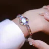 Luxury Women Watches High Quality Colorful Diamonds Dial Bracelet Ladies Watch Fashion Small Gold Quartz Wristwatches Gifts 6