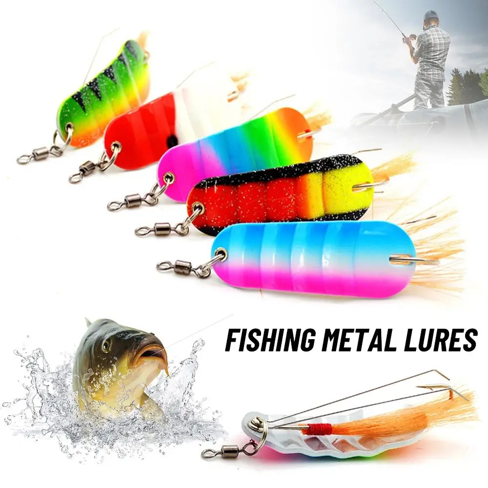 

21g Fishing Tackle Bait Fishing Metal Spoon Lure Bait For Trout Bass Spoons Hard Sequin Prevent bottom hanging Spinner Spoon