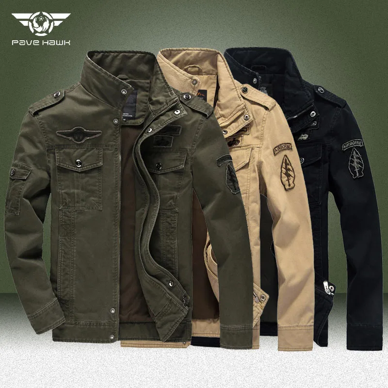 

Military Bomber Jacket Men Plus Size M-6XL Spring Autumn Multi-pocket Cargo Windbreaker Coats Army Cotton Pilot Tactical Jackets