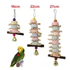 Parrot Calcium Supplementation and Bite Supplies, Bird Toy Grinding Stone Bite String, Straw Corn Skin Toy Apple Branch Bite 1
