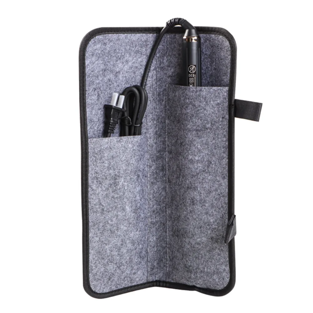 Description Picture 6 of itemStraightener Curler Iron Pouch Heat Resistant Mat Pad Hair Straightener Storage Bag Curling Iron Carrying Case Hair Flat Iron