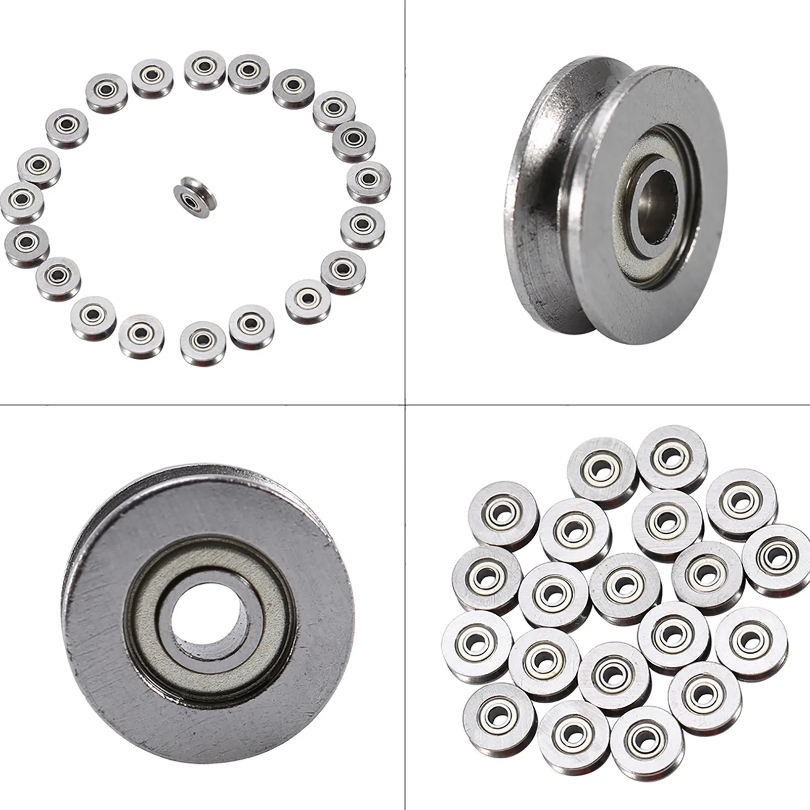 20pcs V623ZZ V Groove Ball Bearing Pulley For Rail Track Linear Motion System 3x12x4mm V Groove Bearing Pulley self lubricating sleeve bearing