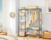 Wardrobe Closet, Portable Clothing Rack for Hanging Clothes, Free Standing Closet Organizers and Storage System with 4 Tiers She 2