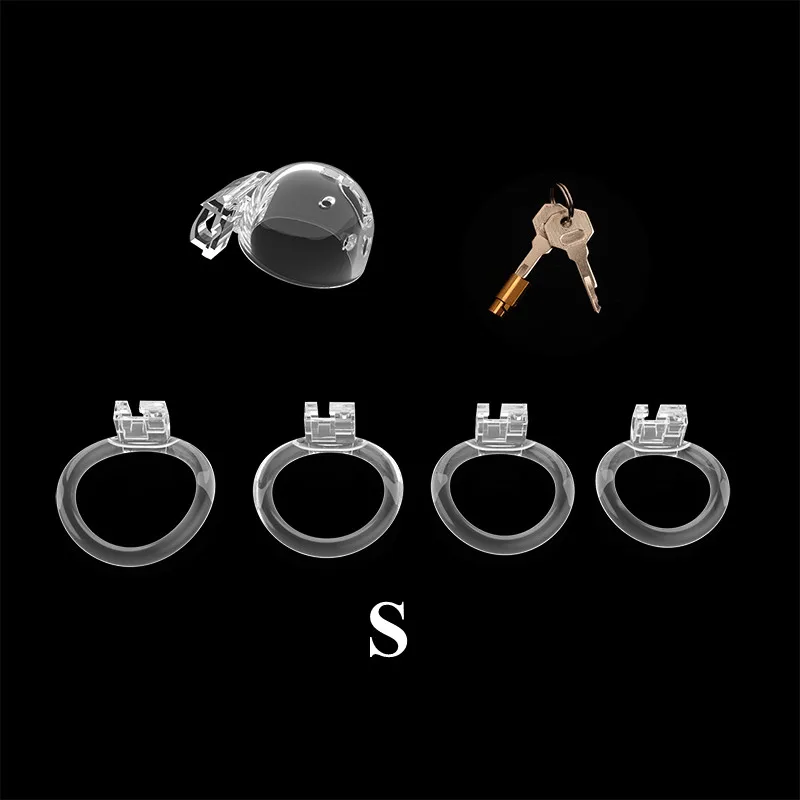 Pink Mini Chastity Cage for Sissy Holytrainer Cock Cage with 5 Size Penis Rings Set Bondage Slave Abstinence Sex Toys for Male